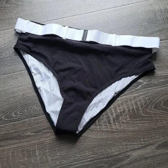 Volcom "Simply Rib Retro" belted Bikini Bottoms - Picture 2 of 5